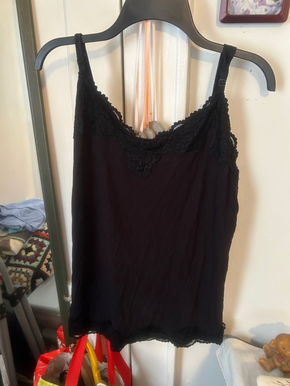 Lane Bryant Black Lace-Trim Cami